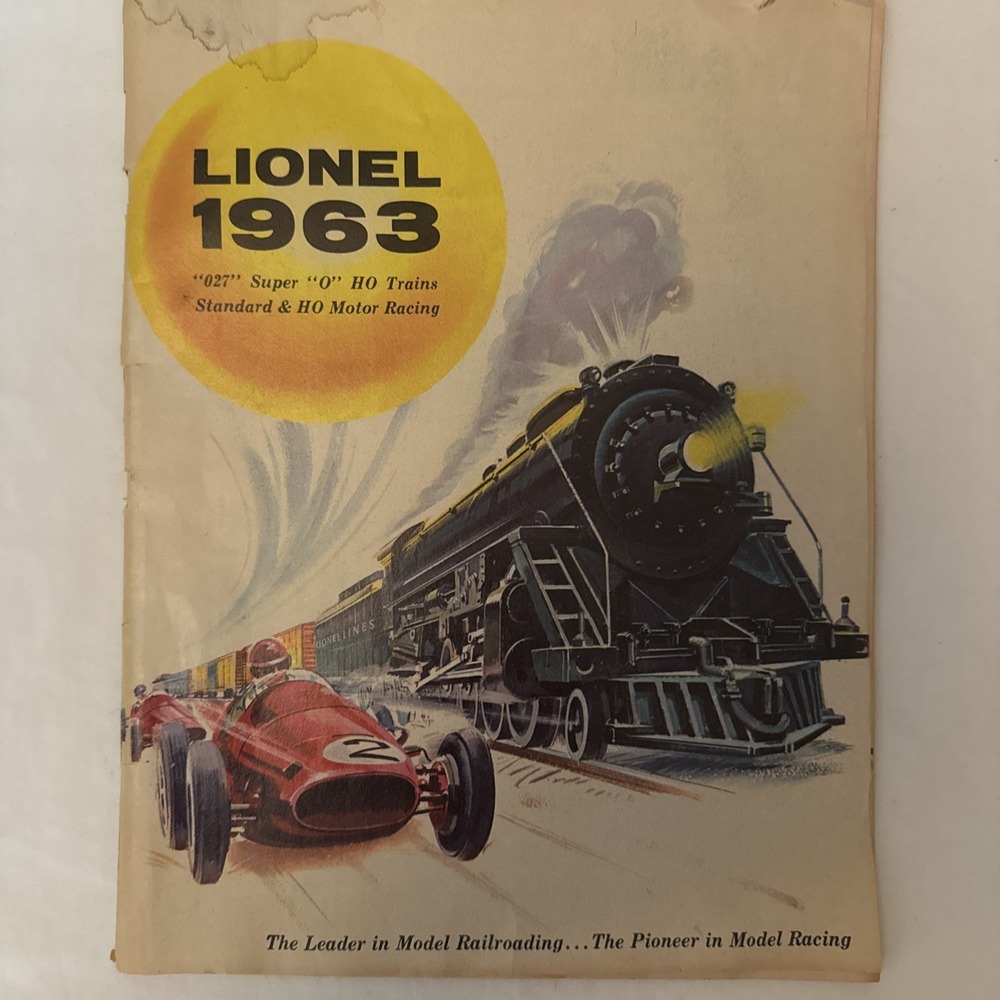 Original 1963 Lionel Trains Consumer Catalog Postwar 027 Super O HO Racing